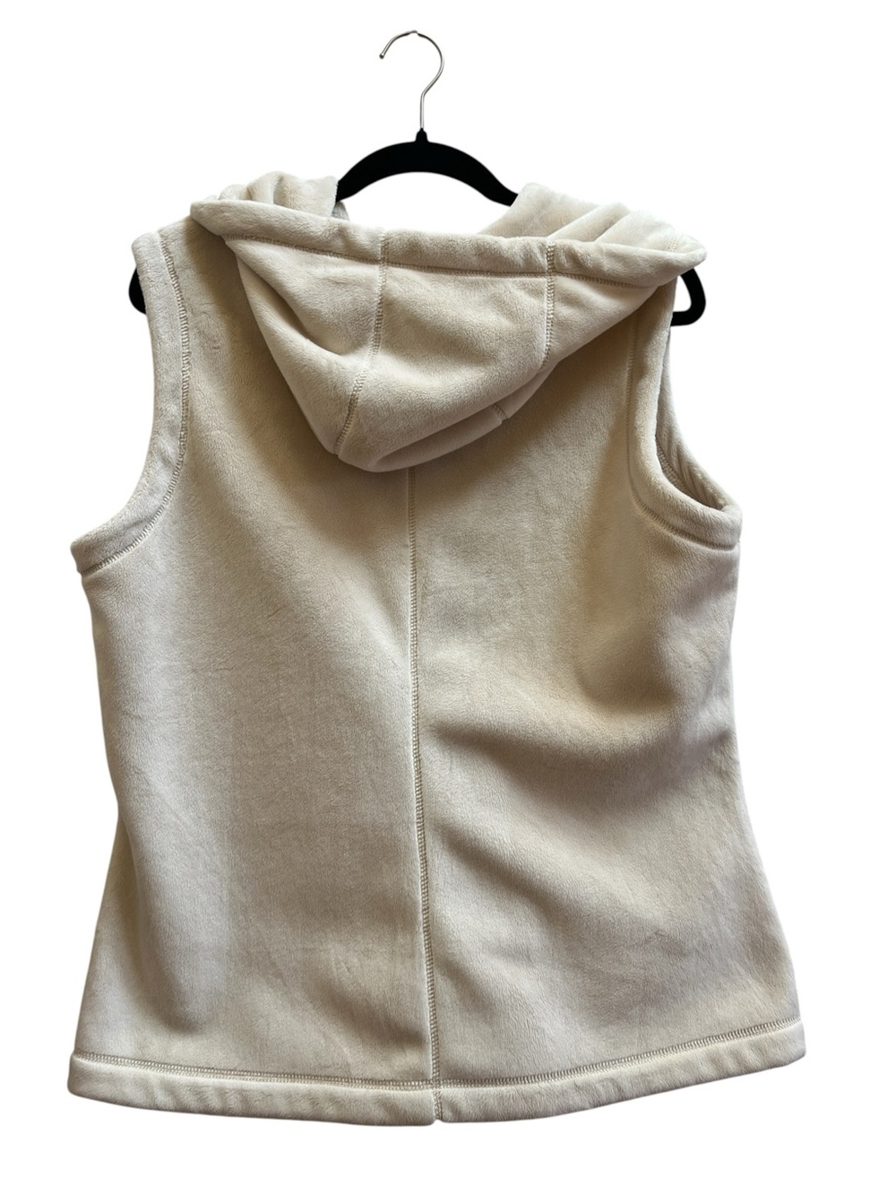 Pendleton Cream Plush Fleece Hooded Zip Vest Sleeveless Cozy Cabincore Outdoor - Picture 3 of 4